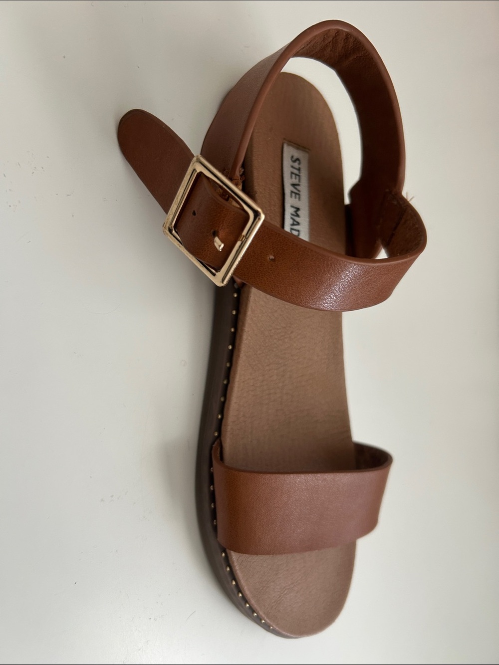 Steve Madden Donddi Sandal - Tan Leather - Picture 6 of 11
